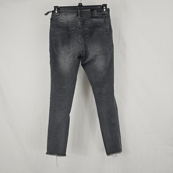 One By One Teaspoon II Freebird Low Waist Short Rise Fitted Leg Size 26 Patched - Picture 7 of 8